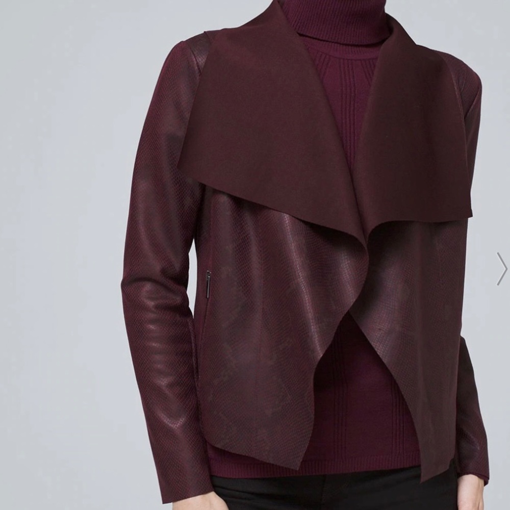 White House Black Market Burgundy Jacket